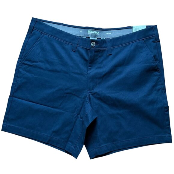 Sonoma Other - Sonoma Flexwear Mens Flat Front 9 In Seam Shorts-Navy Blue-46-NWT